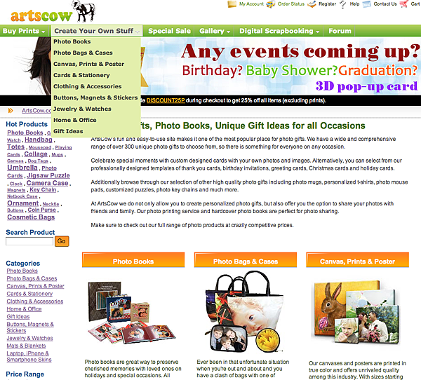 artscow coupon codes